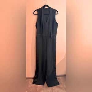 NWT Banana Republic Elegant Black Wide-Leg Jumpsuit Sz 10 Tall
